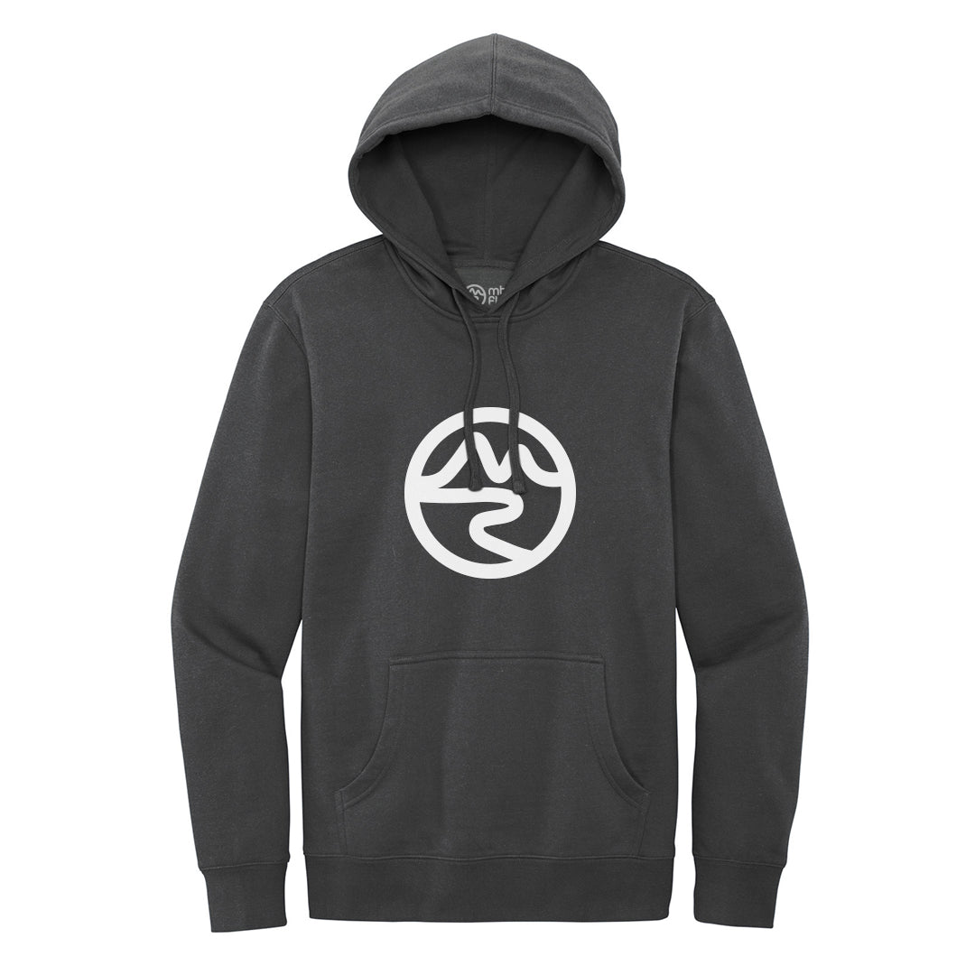 Mtn Flo pull over hoodie in gray with white logo