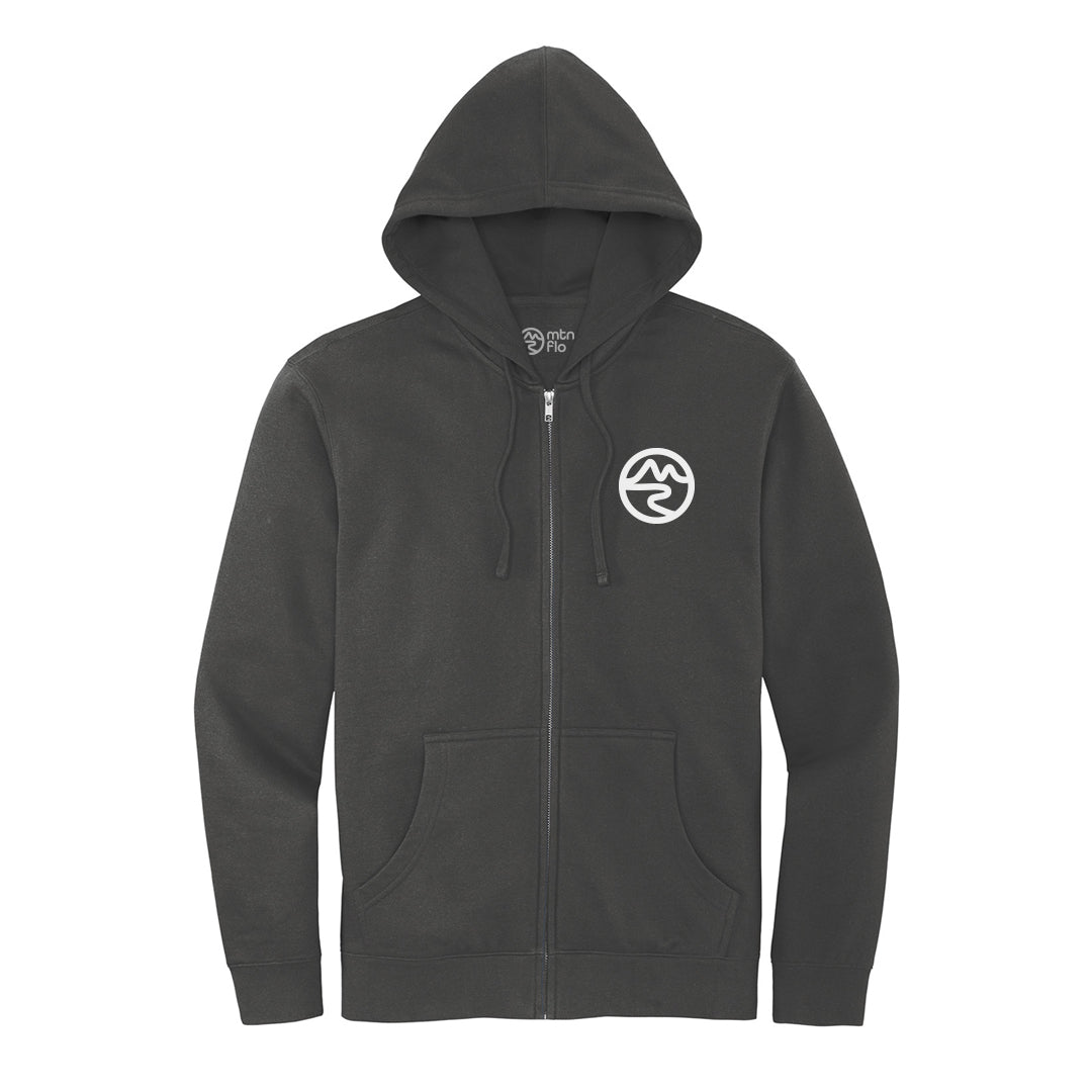 Zip-Up Hoodie by Mtn Flo | Mountain & River Design | Ring-Spun Cotton