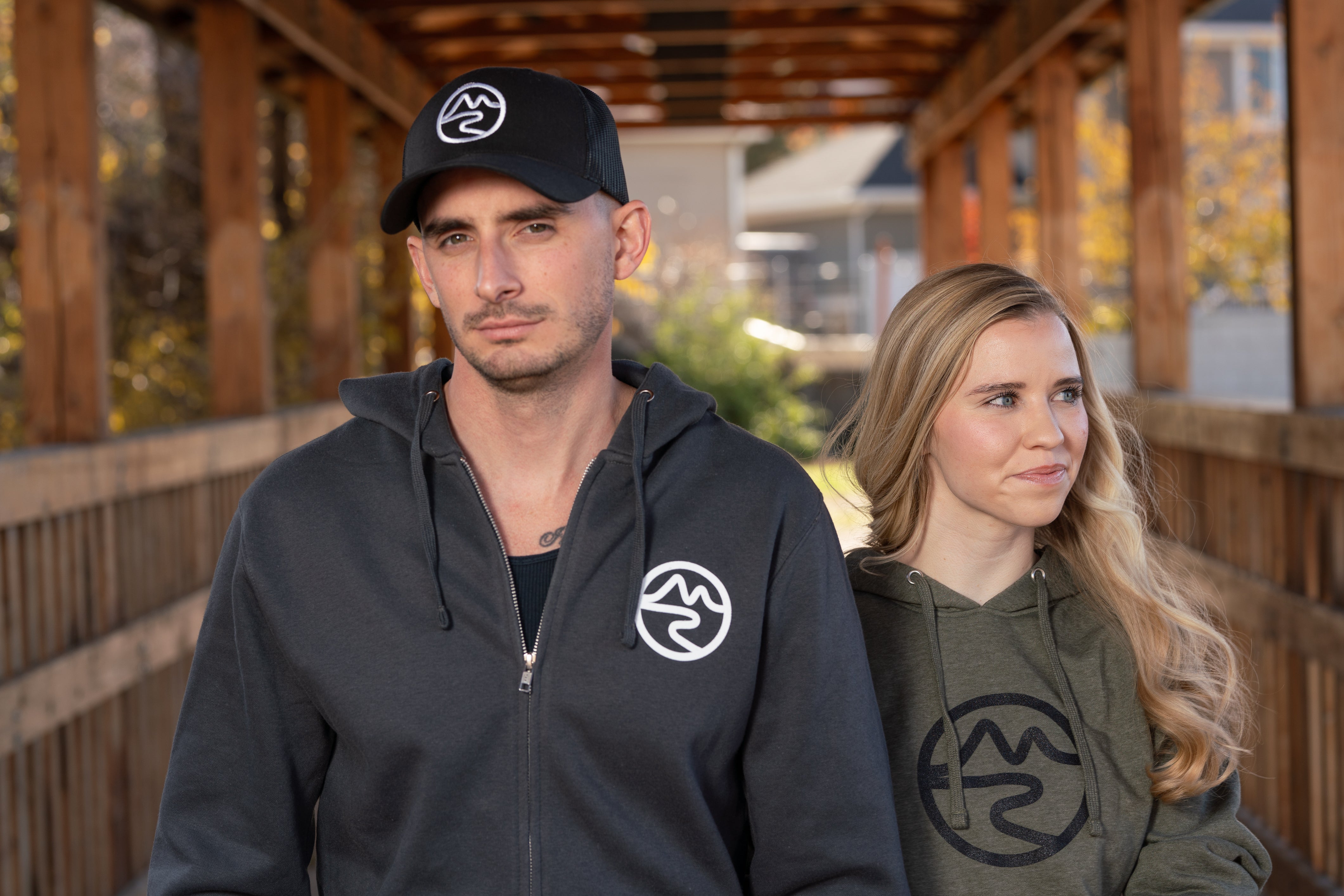 Zip-Up Hoodie by Mtn Flo | Mountain & River Design | Ring-Spun Cotton