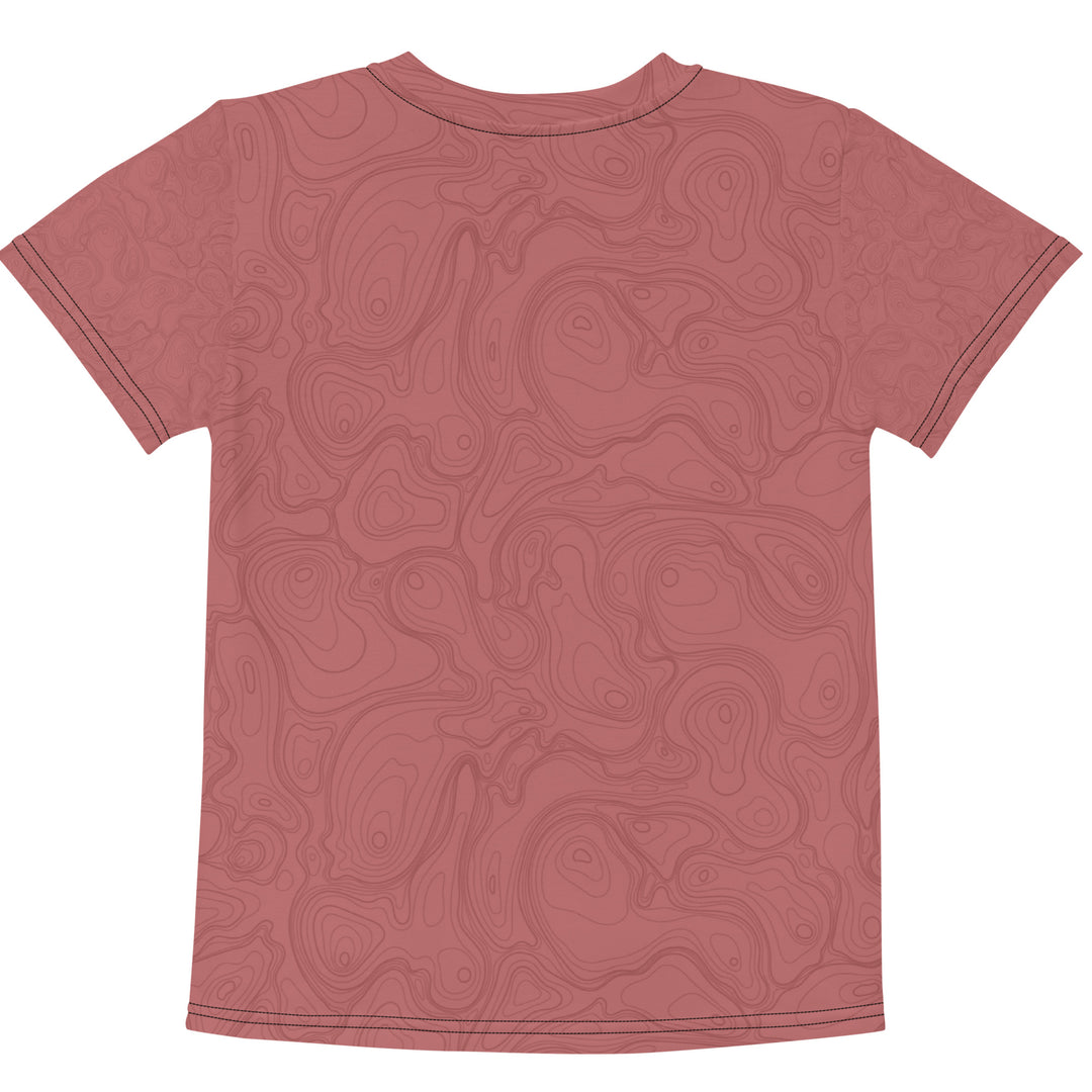 Topographic Map in Rose Kids Performance Tee