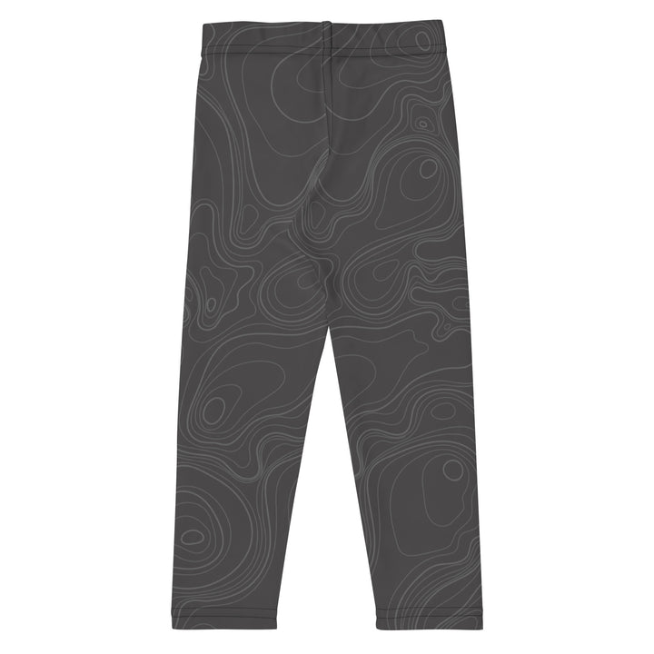 Topographic Map in Charcoal & Gray Kids Leggings