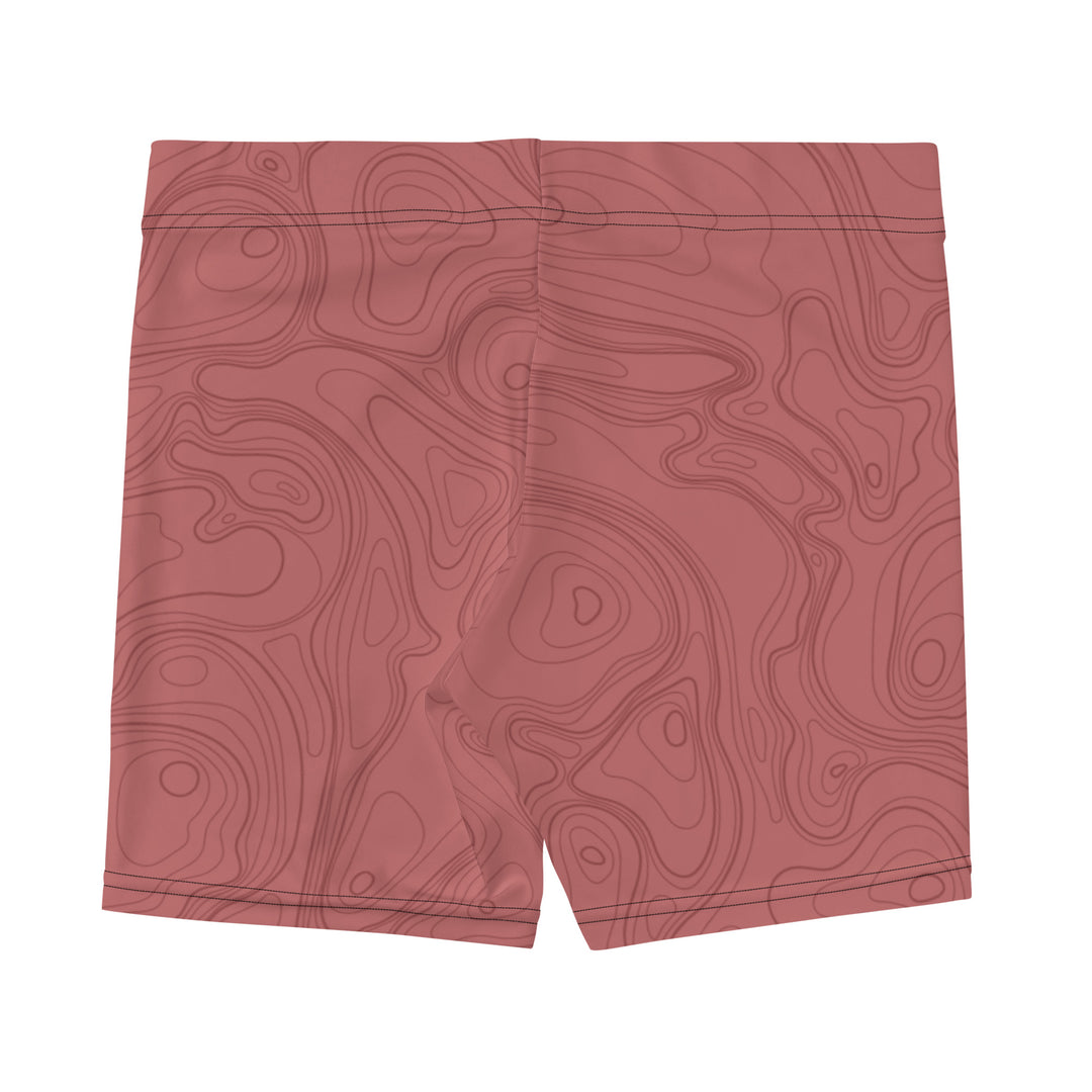 Topographic Map in Rose Shorts by Mtn Flo | Spandex Blend