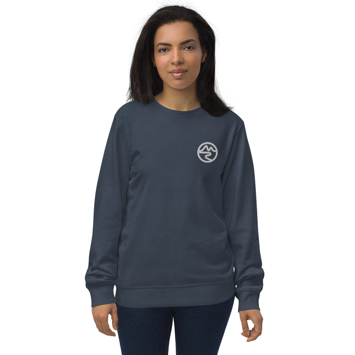 Mountain & River Embroidered Organic Unisex Sweatshirt | Organic Cotton Blend