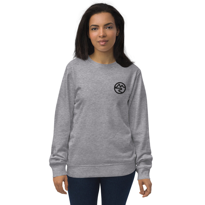 Mountain & River Embroidered Organic Unisex Sweatshirt | Organic Cotton Blend