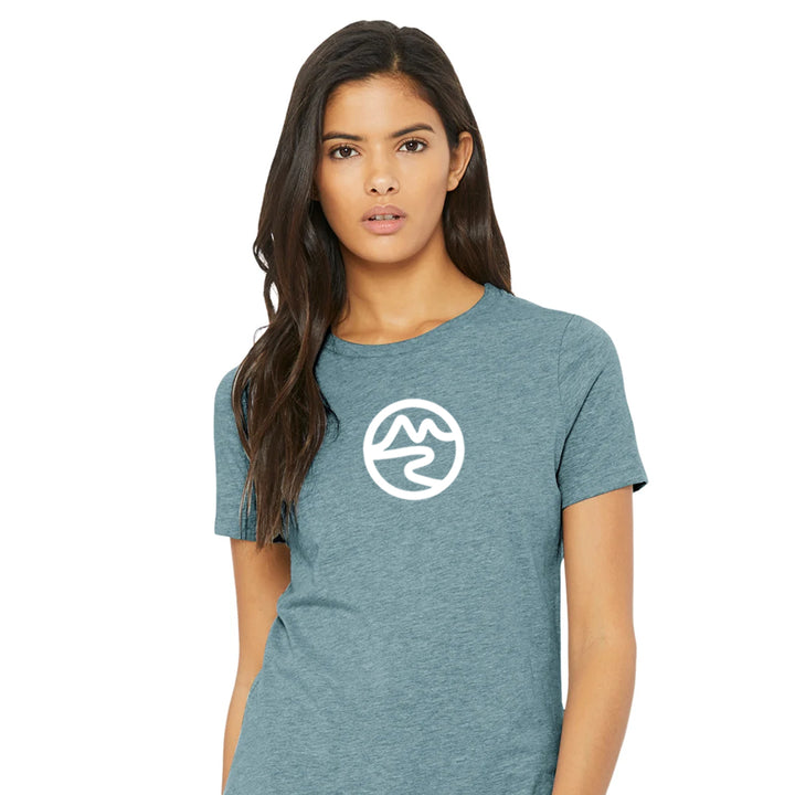 Mountain & River Women's Relaxed Fit Jersey T-Shirt by Mtn Flo | Ring-Spun Cotton Blend